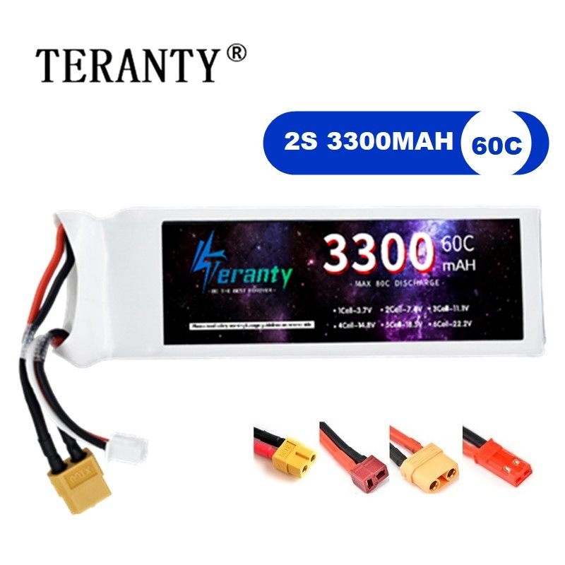 Drone Lipo Battery - 2S 7.4 فولت يبو بطارية 3300