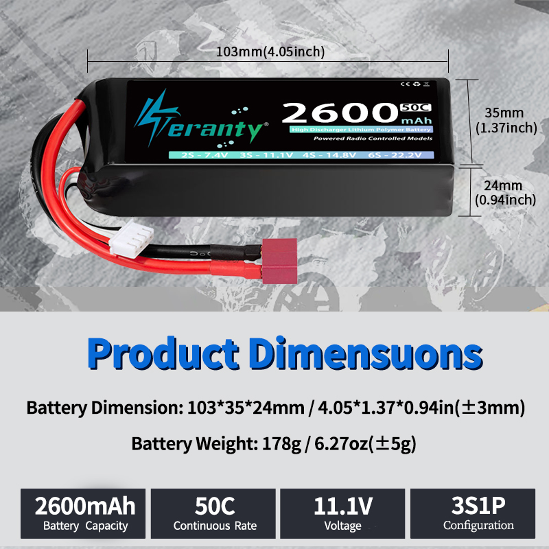 بطارية ليثيوم بوليمر TERANTY 3 - مراجعة Drone Lipo Battery وسعره