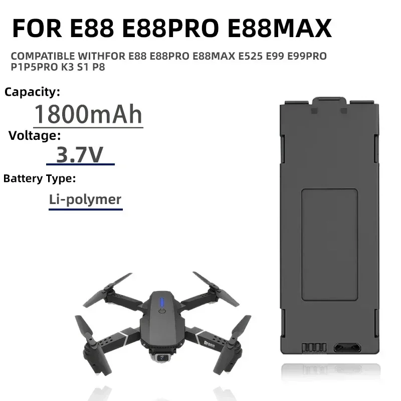 1-10 قطعة E99 Pro بطارية توصيل - مراجعة Drone Rc E99 Pro وسعره