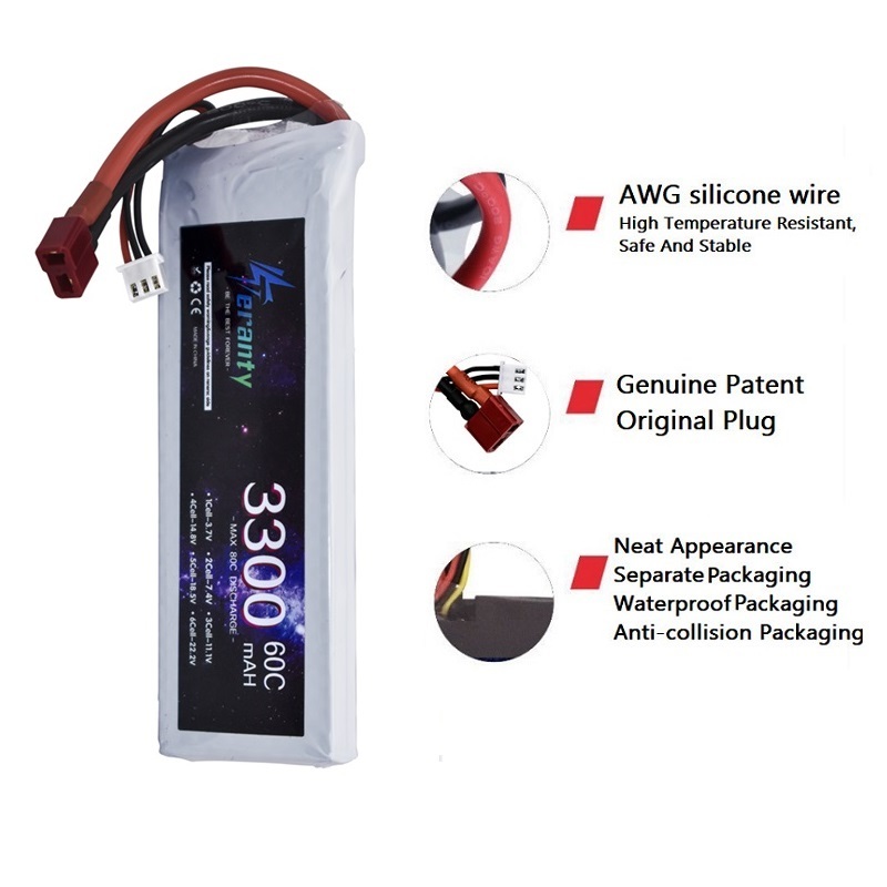 2S 7.4 فولت يبو بطارية 3300 مل - مراجعة Drone Lipo Battery وسعره