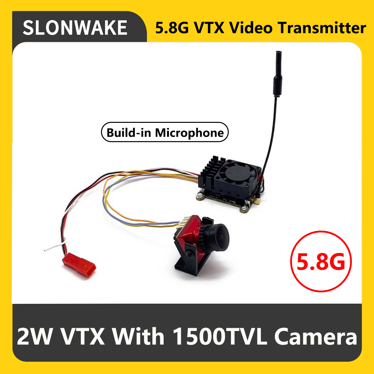 جهاز إرسال SLONWAKE 5.8G 2000m - مراجعة Drone Rc Receiver And Transmitter وسعره