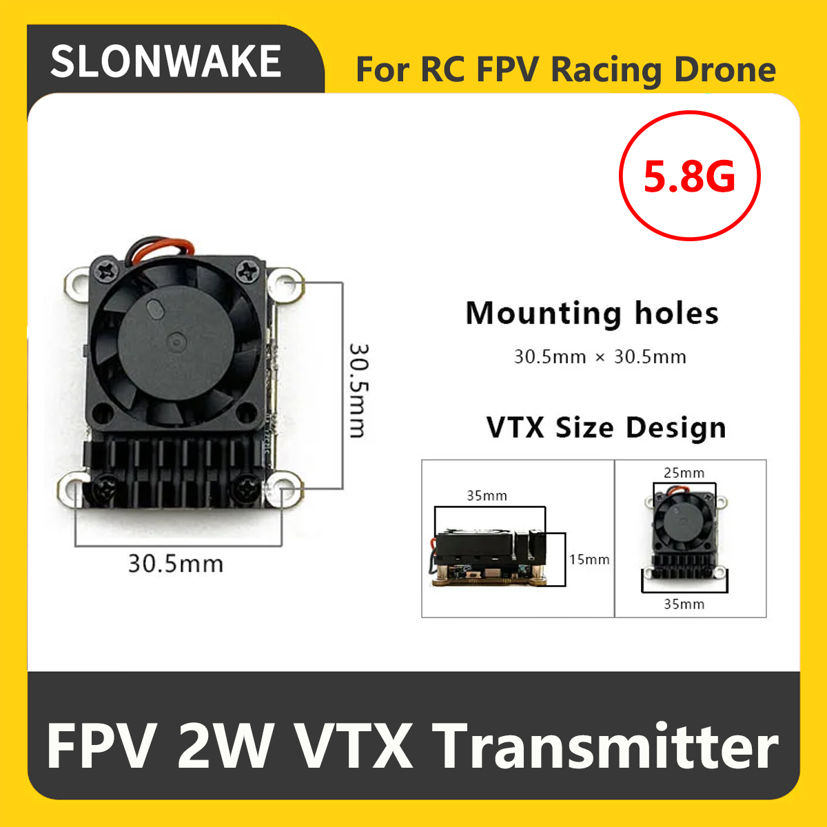 جهاز إرسال SLONWAKE 5.8G 2000m - مراجعة Drone Rc Receiver And Transmitter وسعره