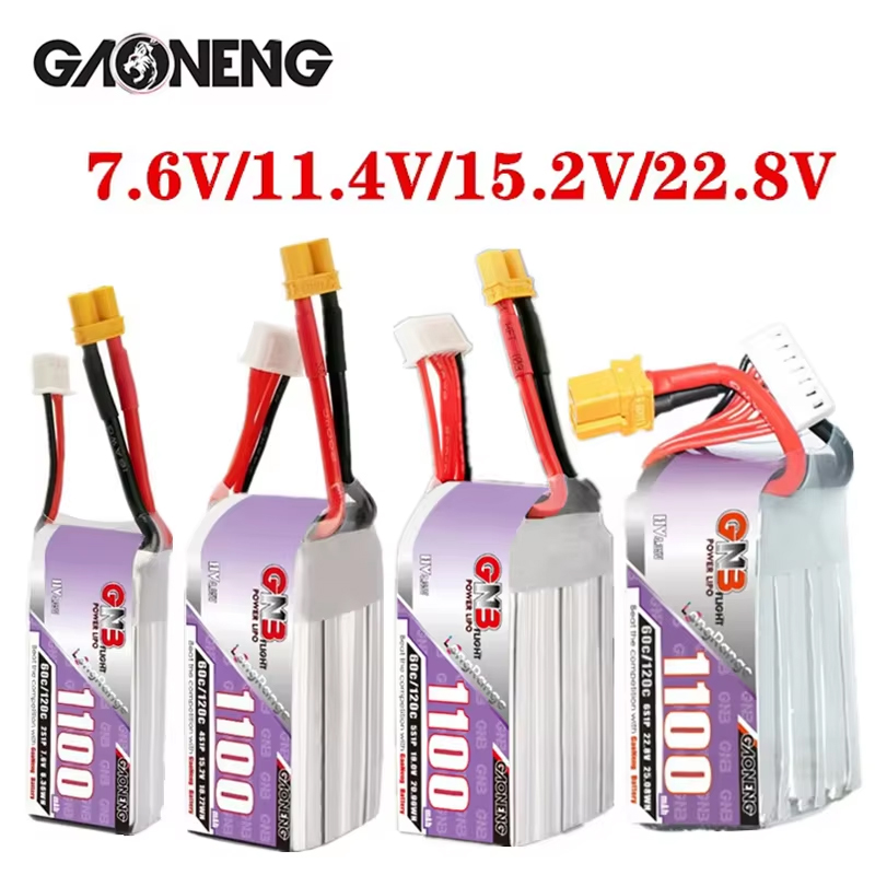 GNB 1100mAh 2S 3S 4S 6S 60C/12 - مراجعة Drone Lipo Battery وسعره