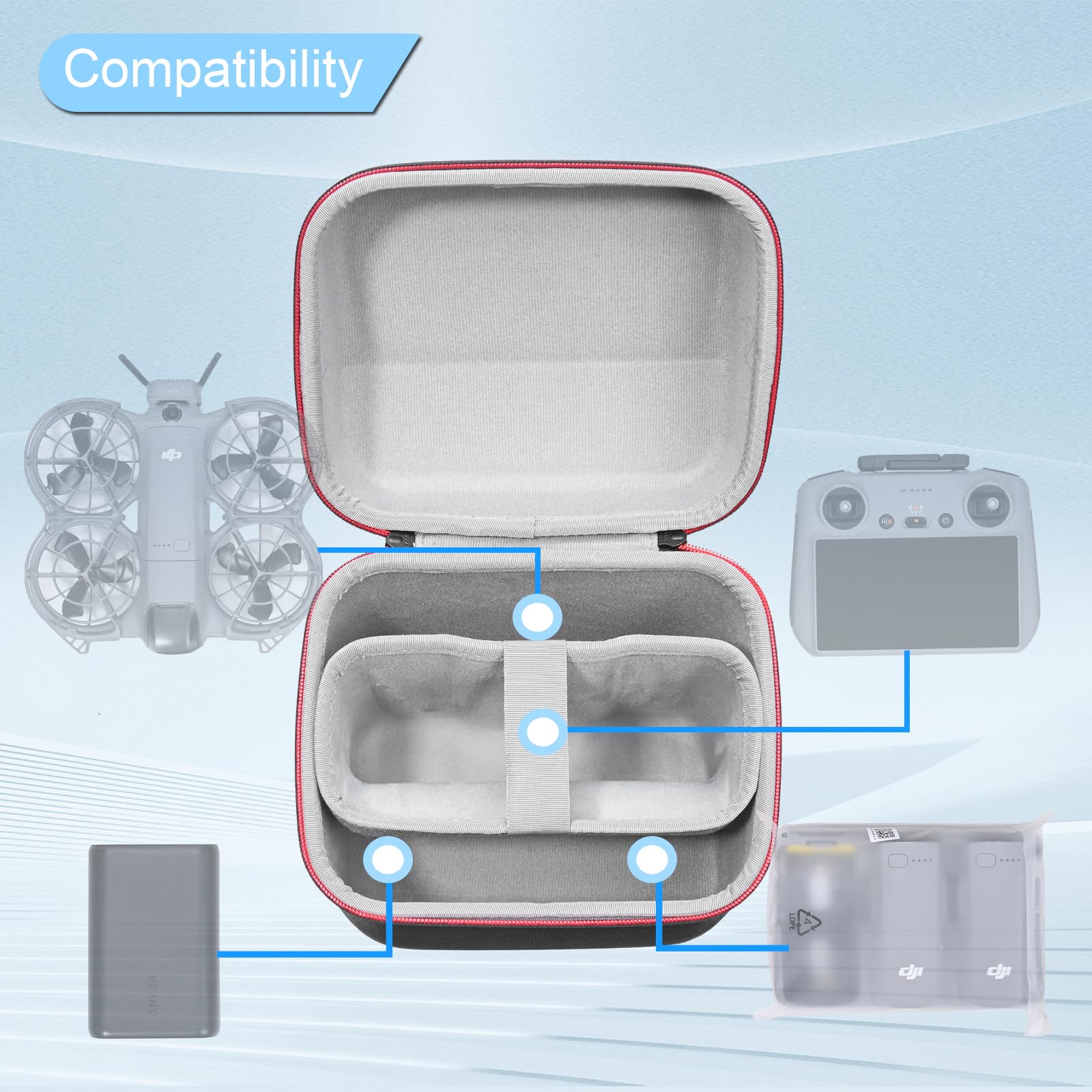 حقيبة محمولة لـ DJI Neo 2 Fly  - مراجعة Drone Carrying Bag وسعره