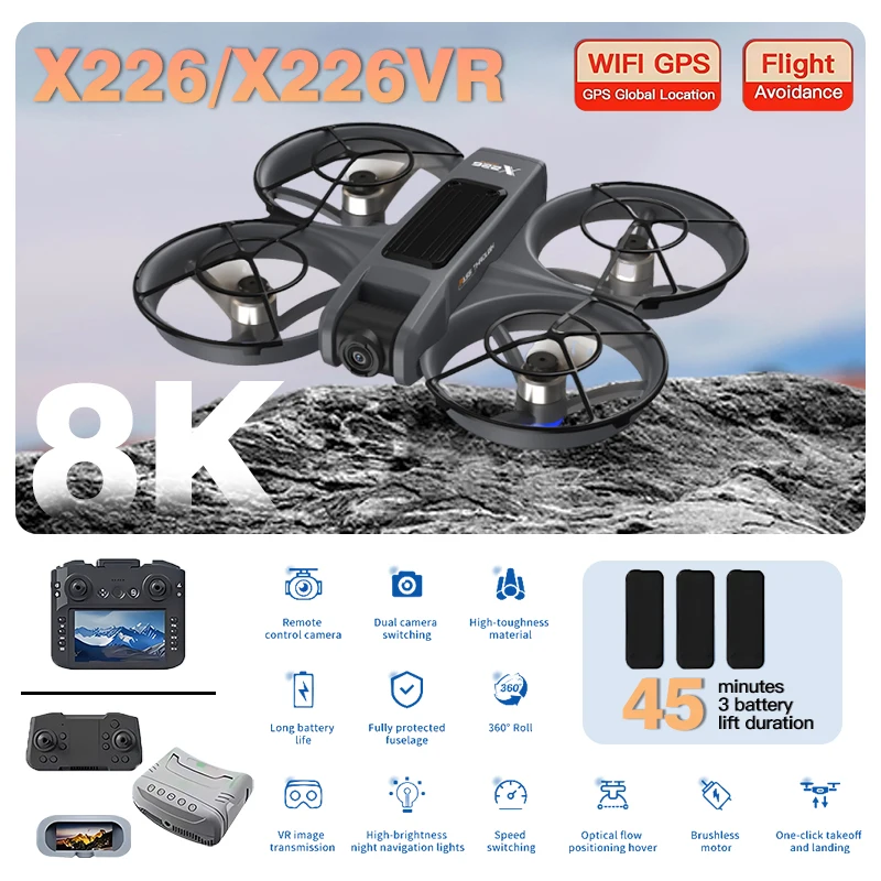 طائرة بدون طيار X226 X226VR ال - مراجعة Drone Rc X226 وسعره