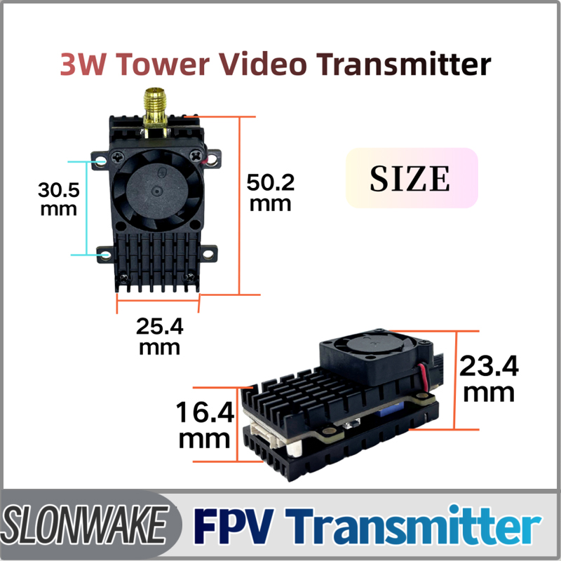 SLONWAKE 5.8G 3000mW محاكاة VT - مراجعة Drone Rc Receiver And Transmitter وسعره