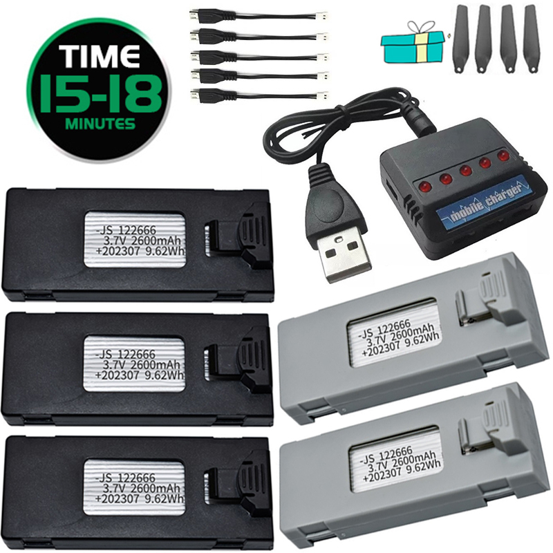 3.7V 2600mAh RC بطارية توصيل خ - مراجعة Drone Rc S1S وسعره