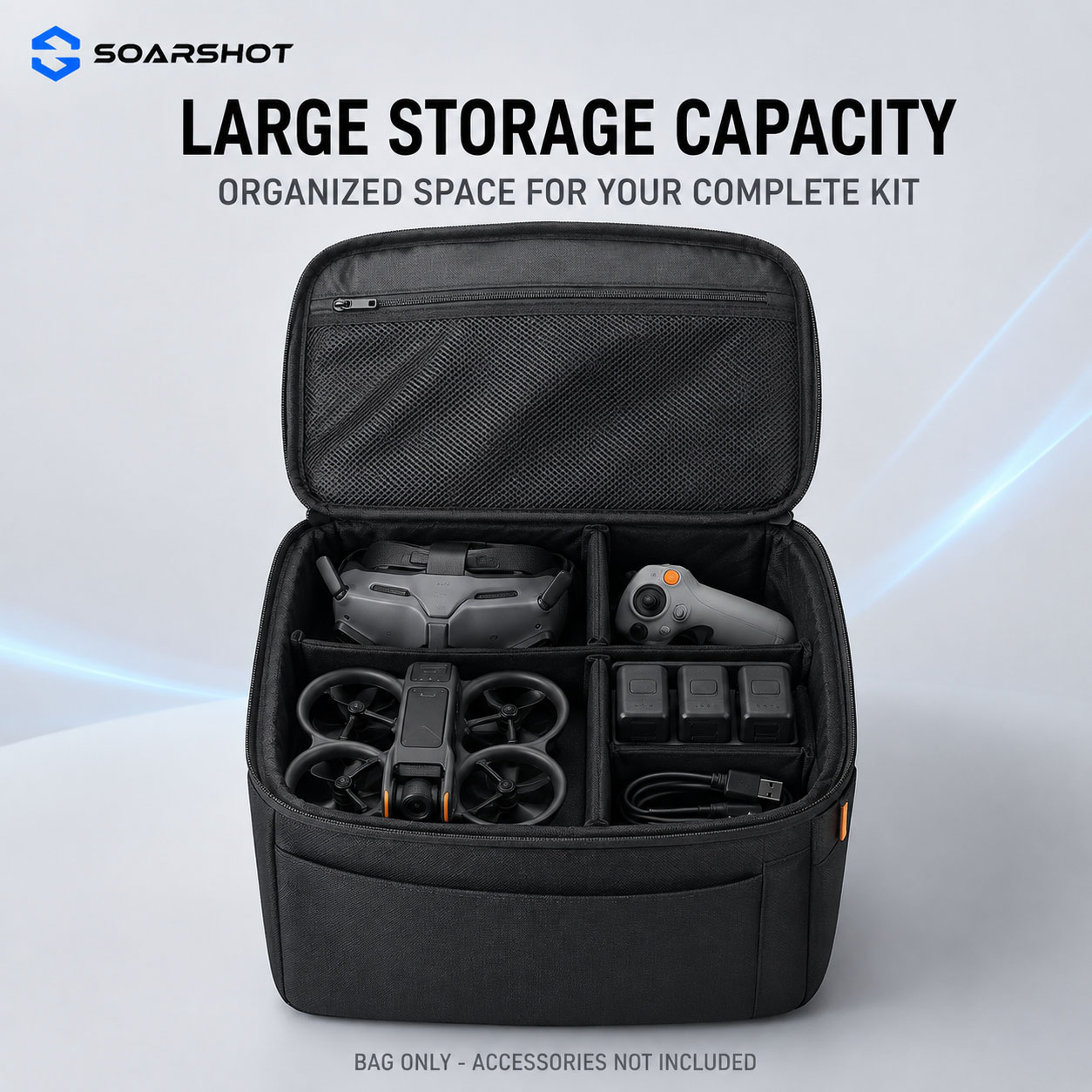 حقيبة حمل SOARSHOT لنظارات DJI - مراجعة Drone Carrying Bag وسعره